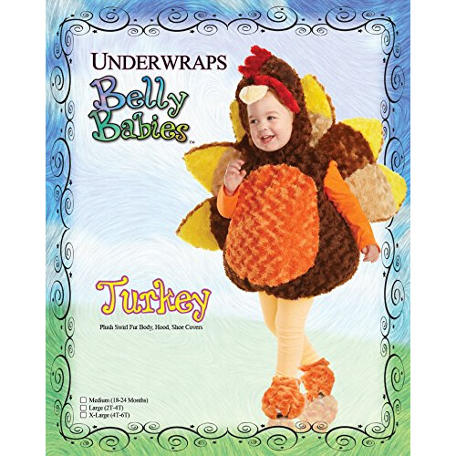 Costume de dinde pour b   b    Underwraps, marron, taille XL (4-6) 2