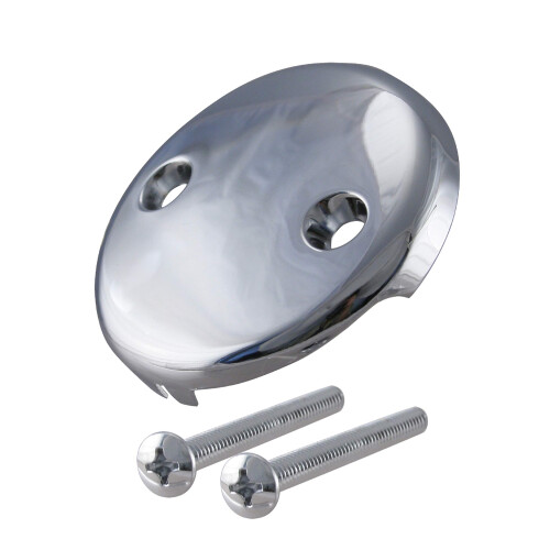Westbrass D329-26 3-1/8" Δύο-Τρύπες Μπανιέρας Overflow Faceplate και Βίδες, 1-Pack, Πολυμεταλλική Χρώμιο 2