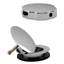 Westbrass European Style Trim for Cable Drive Bath Waste Polished Chrome D50TE-26