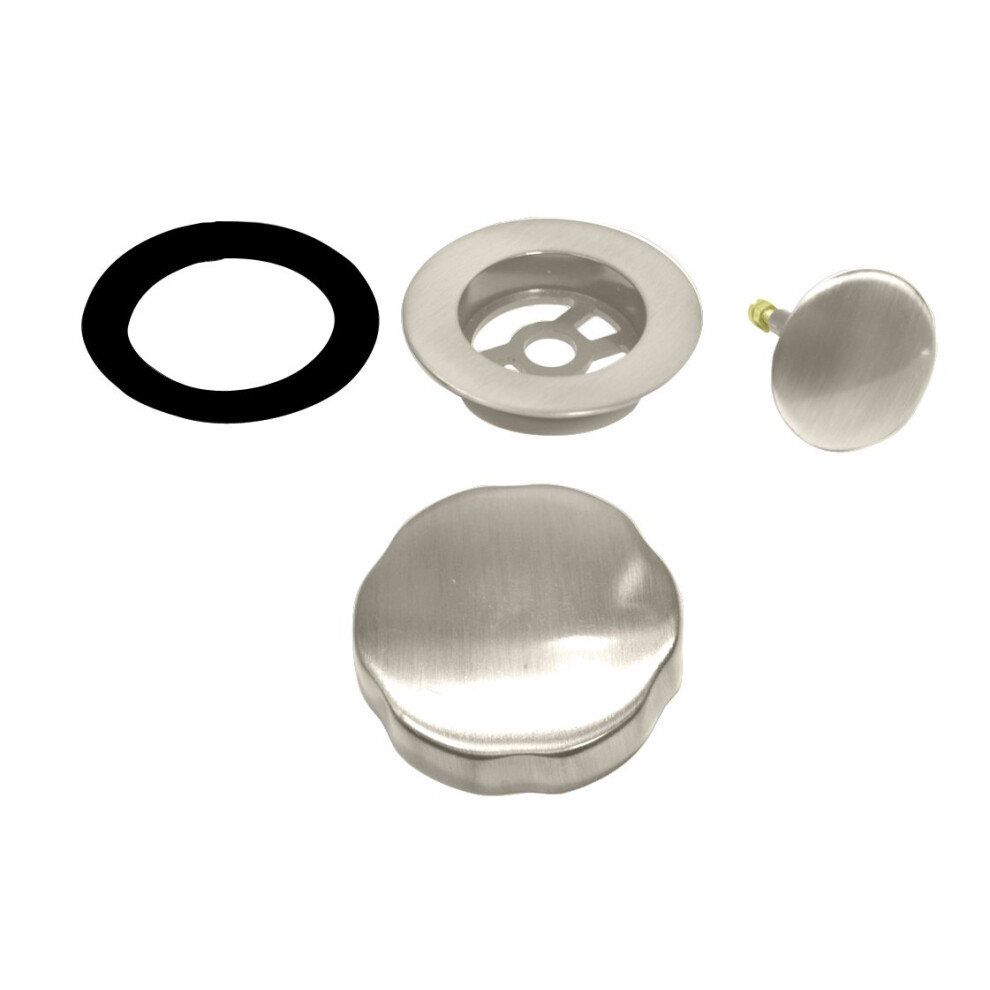 Garniture Standard Westbrass Pour Bonde De Baignoire Entra Nement Par C Ble, Nickel Satin D50T-07-image