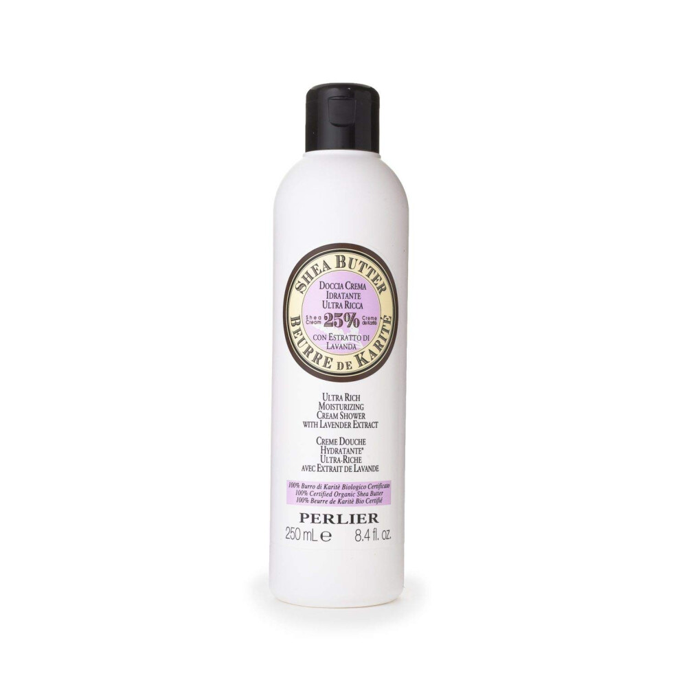 Perlier Lavender/Cream Shea Butter With Ultra Rich Bath 8.4 Fl. Oz. (B008c3v4mu)