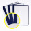Avery 47961 Couverture de rapport transparente, attaches à 1/8 po, bleu, 25/boîte 5