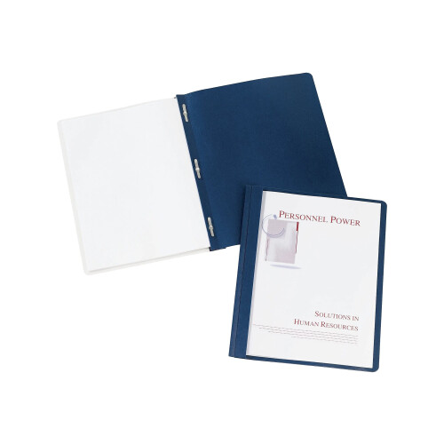 Avery 47961 Couverture de rapport transparente, attaches à 1/8 po, bleu, 25/boîte 1