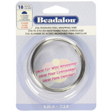 Beadalon 180S-118 18-gauge nerezov ocel pulkulat svetl drt pro vrobu perku 5,25 m