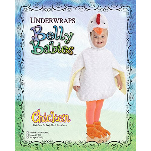 Underwraps Baby's Chicken Belly-Babies Blanco Extra Grande 2