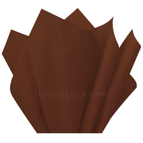 Flexicore Packaging Gift embrulham papel de len   o | Tamanho: 15 polegadas x 20 polegadas | Conte: 100 folhas | Cor: Chocolate