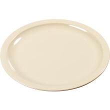 Carlisle FoodService Products Kingline Reusable Plastic Plate Dessert Plate for Home and Restaurant Melamine 6.5 Inches Tan