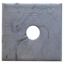 Simpson Strong-Tie BP 3 in. x 3 in. Varmgalvaniseret lejeplade med 5/8 in. Bolt Dia.