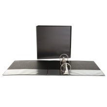 Universal-Ringbuch Economy Vinyl View mit 3 Ringen, 3 Kapazit ten, Schwarz, je St ck UNV20991