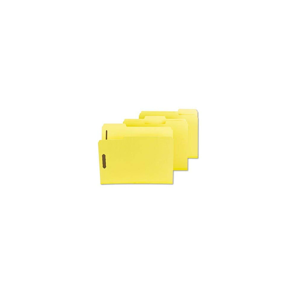 Photos - File Folder / Lever Arch File Smead Colored Pressboard Fastener Folders Letter 1/3 Cut Yellow 25/Box 14939