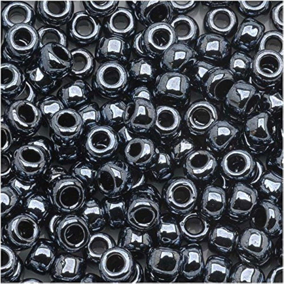 Perles de rocaille rondes Toho 6/0 #81     H   matite m   tallique     8 g