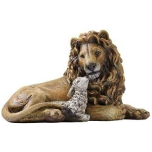 Joseph's Studio de Roman Christmas Na?ional Collection 6.5 """" H Lion & Lamb Figure Home D? Cor Devout cadou de rugaciune Inspira?ie (8x13x6)