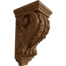 Ekena Millwork CORW03X04X07ACCH Mal    akantov    dreven    konzoly 8,7 cm     x 10 cm H x 18 cm V, cere   na
