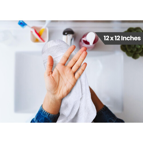 Toalhas utopia [12 Pack Premium Wash Panos Conjunto (12 x 12 polegadas) Anel de algod   o 100% girado altamente absorvente e macio panos essenciais 2