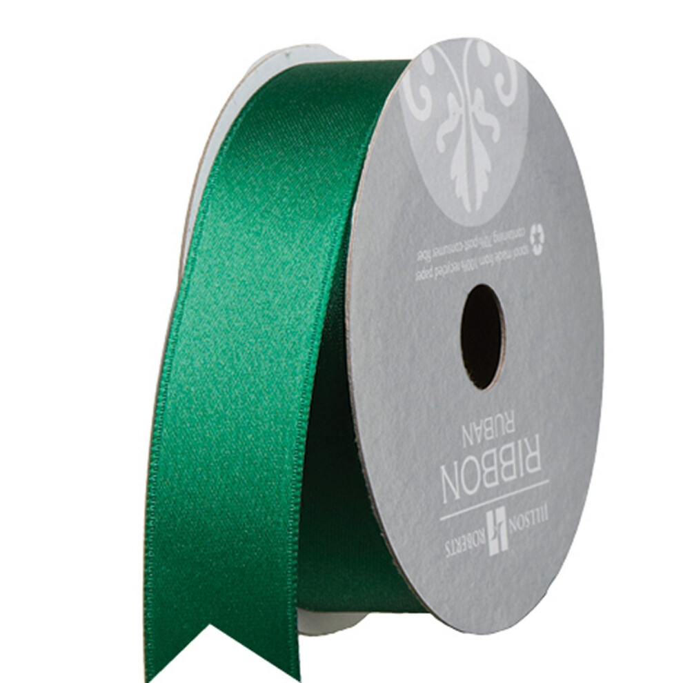 Ruban satin double face Jillson Roberts 2,5 cm, disponible en 21 couleurs, vert chasseur, 6 bobines (FR1025)