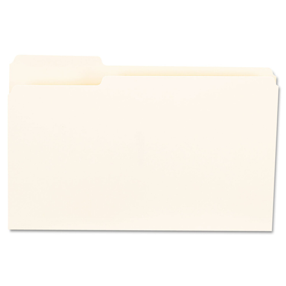 Universal Unv15121 1 Ply 1/3 Cut File Folders - Legal Manila (100/Box)