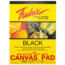 Fredrix Kreativa Serien Pad, 12 x 16 Tum, Svart Lärft