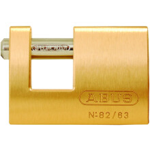 ABUS 82/63 Monoblock Messing Hangslot Sleutels Verschillend