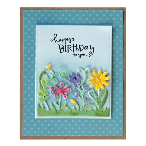 Spellbinders Shapeabilities Die D-Lites Flower Burst Crema 1