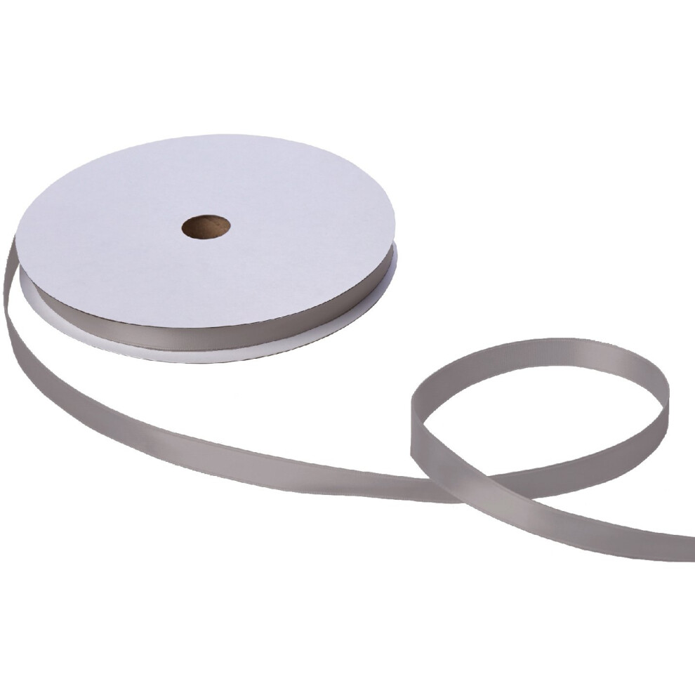 Ruban satin double face Jillson Roberts en vrac, 1,6 cm, disponible en 21 couleurs, argent, bobine de 100 m   tres (BFR0914)