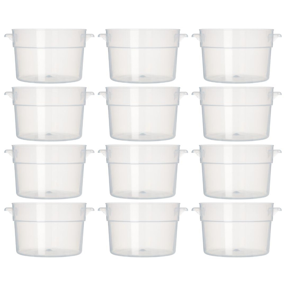 Carlisle FoodService Products Bain Marie Contenant rond pour aliments, r   cipient de rangement pour cuisine, restaurants, maison, plastique, 2 lit