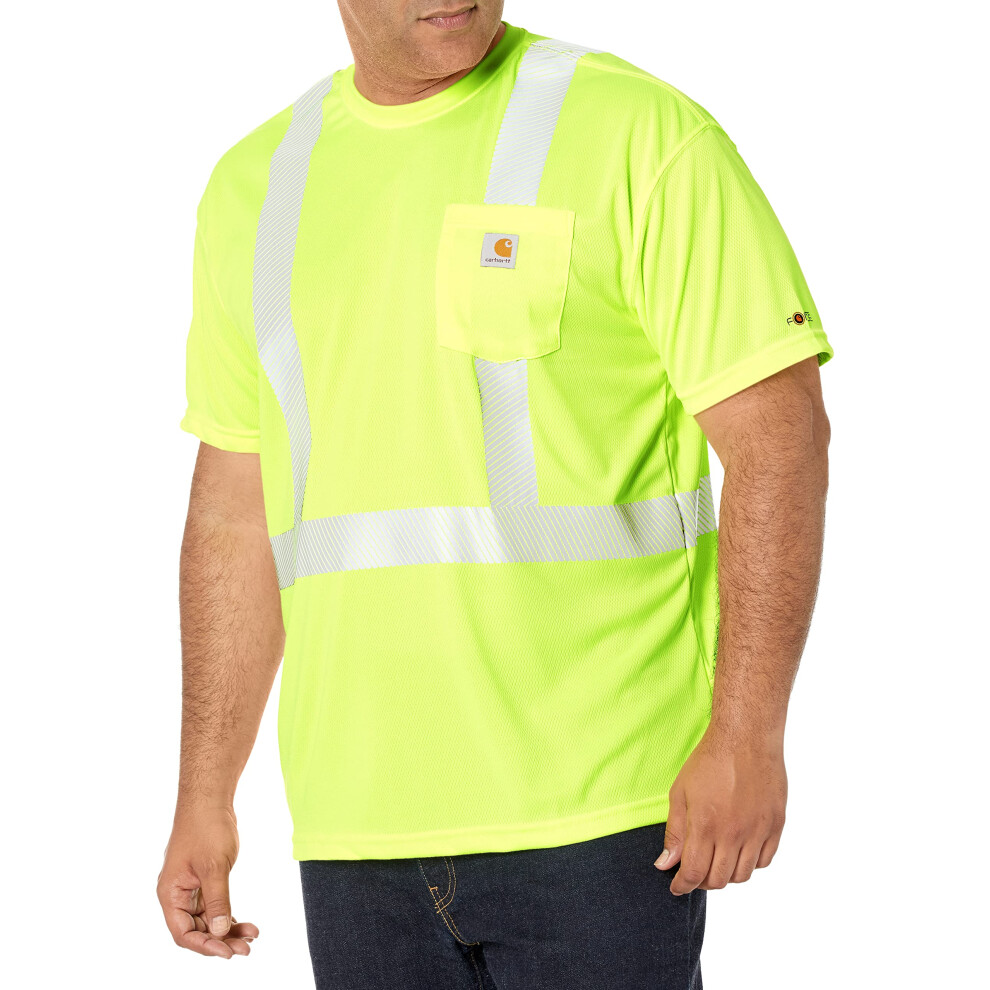 Carhartt mens High Visibility Force Short Sleeve Class 2 T-shirt (Big & Tall) athletic shirts  Brite Lime  3X-Large US