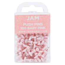 JAM PAPER Värikkäät neulat - Vauvanvaaleanpunaiset pastellineulat - 100/pakkaus