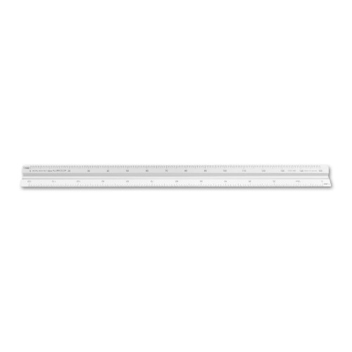 Alumicolor Aluminium Arkitekt Metric Solid Drafting Scale 30 cm s?lv 2