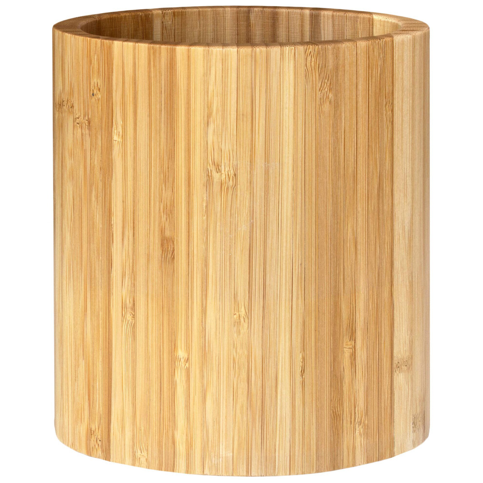Totally Bamboo Oval Shaped Bamboo Kitchen Utensil Holder  6"""" x 4"""" x 7""""-image-OPC-PFPHVHM-NEW