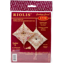 Riolis 25 Count Zigouigoui Delight Counted Cross Stitch Kit  3.25 by 3.25-Inch Beige