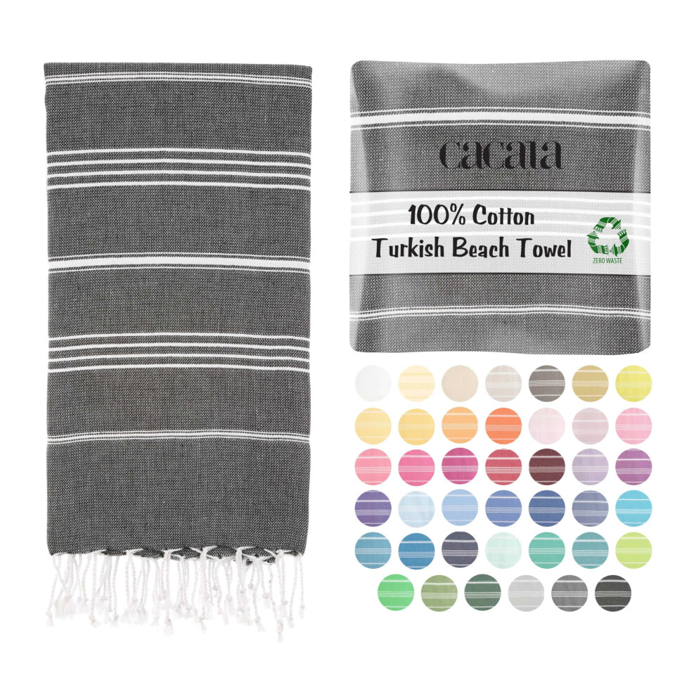 Cacala Lightweight and Thin Turkish Beach Towel 100% Cotton Sand-Free and Quick-Drying Goodness Perfect as an Extra Large Travel Towel  Beach Accessor-image-OPC-PFNFV5S-NEW