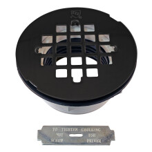 Westbrass D206P-62 4-1 / 2 """" OD L'ensemble de drainage de douche et le couvercle de la crepine de grille convient a la fois. 40 PVC & ABS PIPES