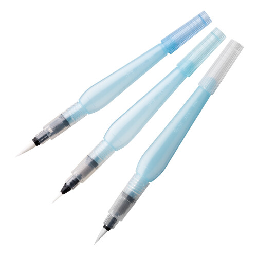 Pentel Pentel Arts Aquash Water Brush Assorted Pick Pack 3 (FRHBFMBP3) 1