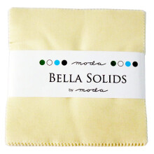 Lot de 42 carr   s de tissu en coton pr   d   coup   s de 12,7 cm (5 pouces) Moda Basics Bella Solids Snow 9900-11 Charm Pack