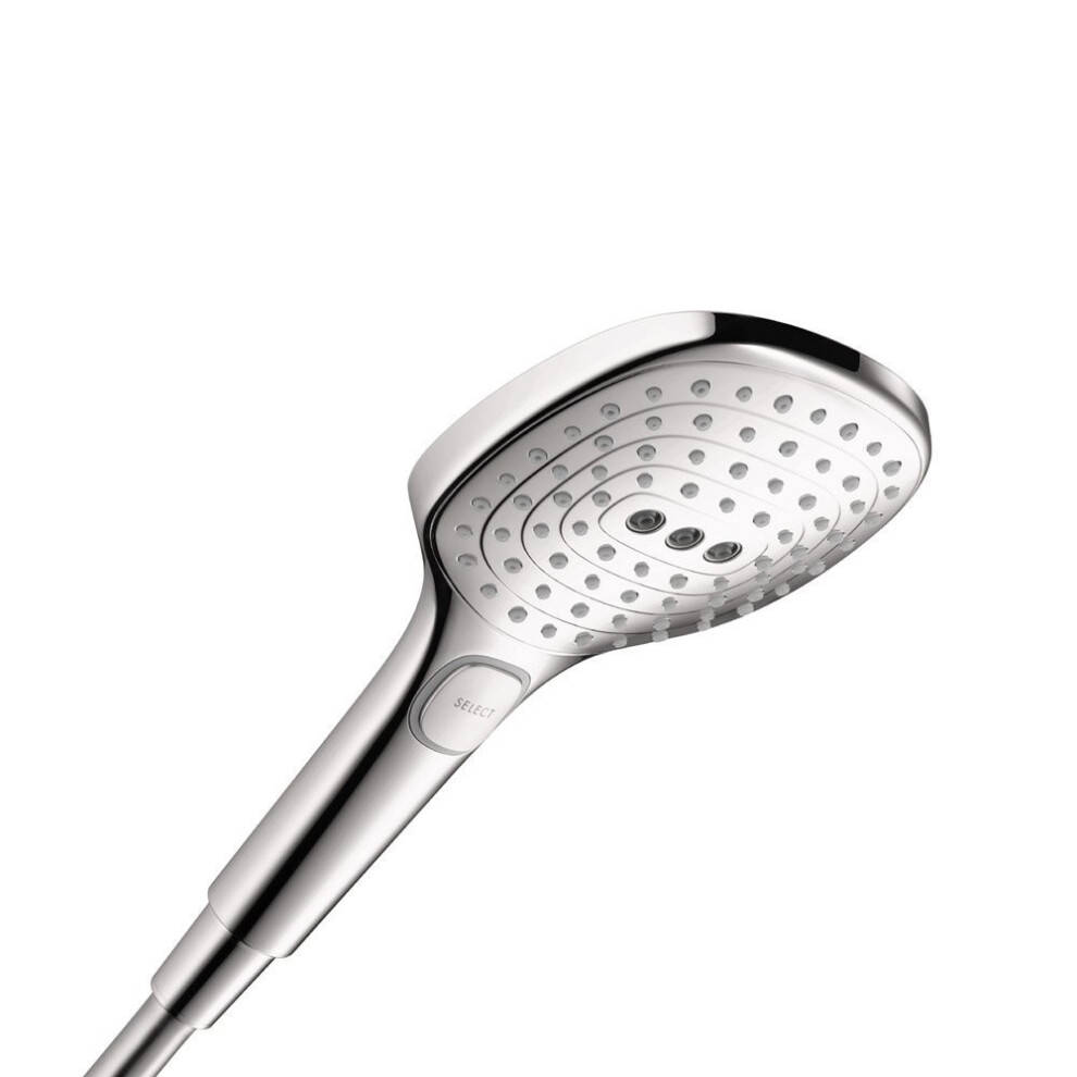 hansgrohe Raindance Select E Easy Install 5-inch Handheld Shower Head Modern 3 RainAir  Rain  Whirl 26521001