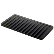 Yamazaki Home Selbstabtropfendes Tablett-Trockenbrett, Abtropfmatte, Einheitsgr e, Schwarz