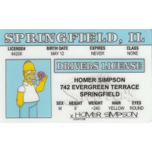 Tegn 4 Sjov parodi -id | Homer Simpson ID | Fake ID Nyhedskort | Collectible Trading Card Drivers License | Nyhedsgave til helligdage | Lavet i U