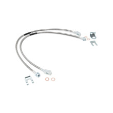 Ruwe roestvrijstalen remleidingen vooraan voor 87-06 Jeep TJ/YJ/XJ | 4-6"""" - 89702