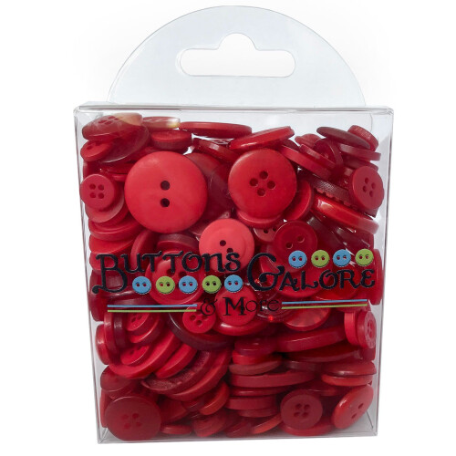 Rucne farben    gomb   k Buttons Galore cerven