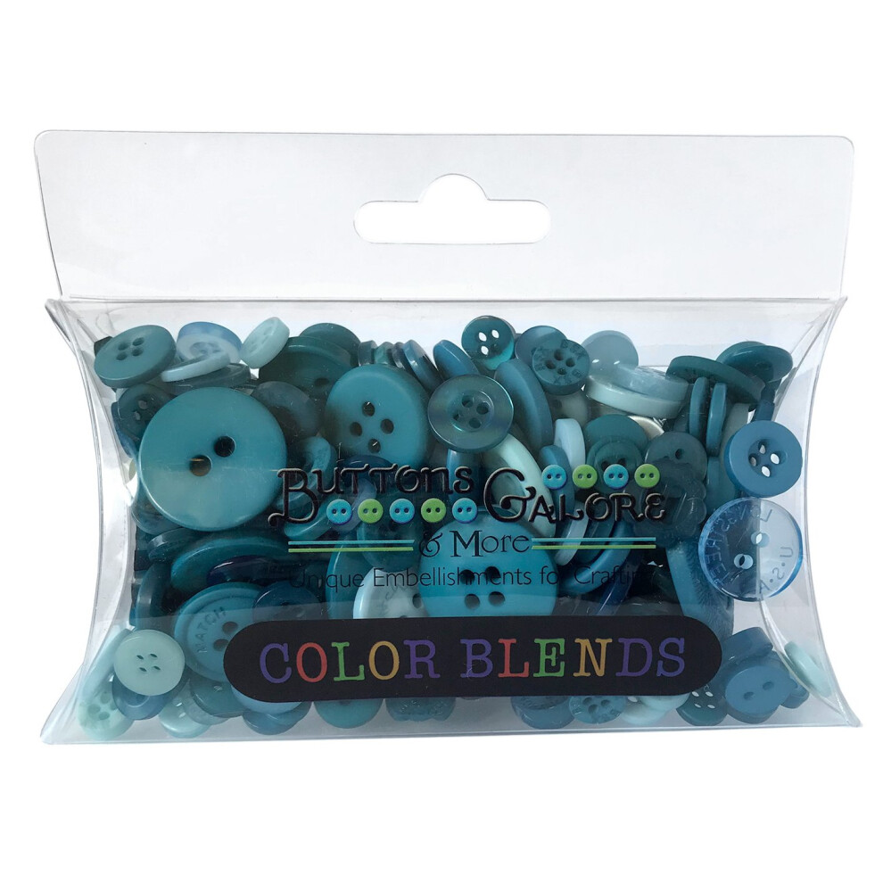 Buttons Galore CB106 Farbmischungskn Pfe, 3 Unzen, Teal Ice, 3 Blaugr Nt Ne-image