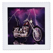 3dRose qs_8332_2 Quilt Square Picturing Nr. 174 Harley Davidson Motorrad