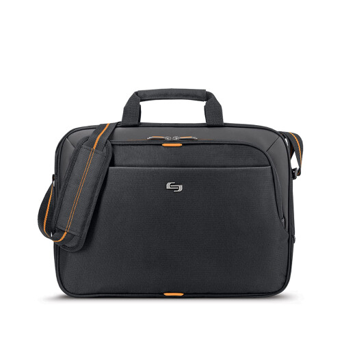 Solo New York Ace Slim Brief pasta para laptop de 15,6 polegadas preta