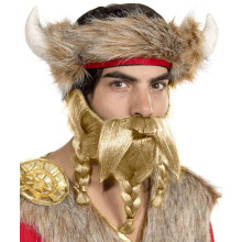 Forum Novelties Barba da guerriero intrecciata bionda da uomo, taglia unica