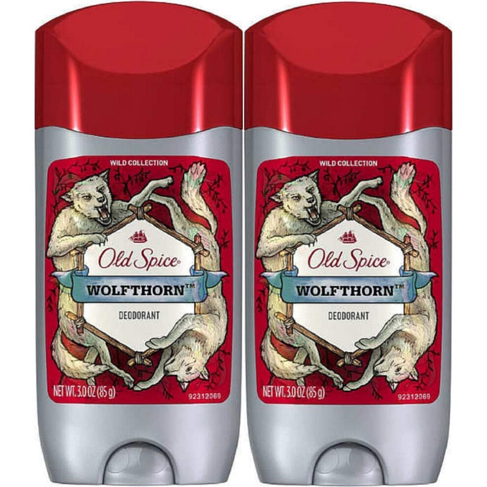 OLD SPICE Wild Collection Wolfthorn Scent Deodorant  3 Oz (2 Pack)