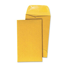 Universal UNV35303 Mnzumschlge aus Kraftpapier mit runder Klappe, 8,9 x 16,5 cm, Hellbraun (500 Stck/Karton)