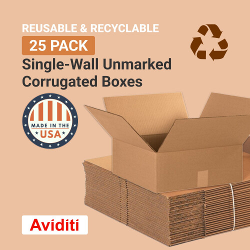 Aviditi Κουτιά Αποστολής Flat 15"L x 15"W x 6"H, 25-Pack | Κουτί Κορυφαίας Ποιότητας 2