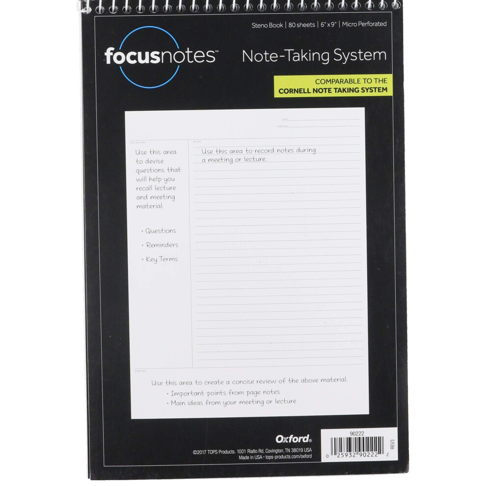 Photos - Notebook FocusNotes Steno Book 6 x 9 White 80 Sheets SPRICHAVE24408PAS