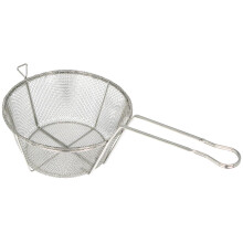 Cesta redonda de alambre para fre r Winco FBRS-8, 8-1/2 pulgadas, malla 6, n quel mediano