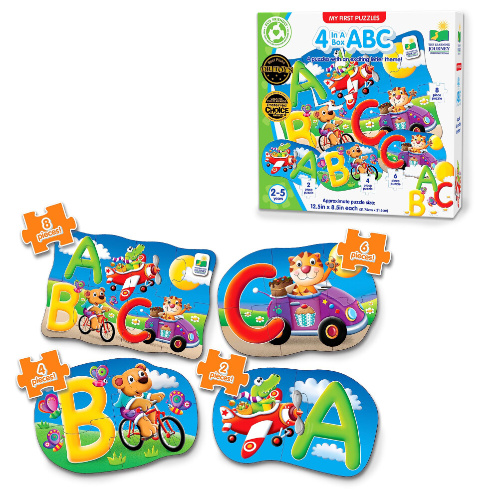 De Leerreis Mijn Eerste 4-In-Een-Doos-Puzzel - Abc - Educatief Peuterspeelgoed En Cadeaus Voor Jongens En Meisjes Vanaf 2 Jaar - Bekroonde Puzzel Mult-image