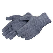 Liberty P4517G katoen/polyester normaal gewicht effen naadloos gebreide handschoen met elastiek gebreide pols middengrijs (pak van 12)